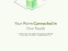 Floating rock visual representing connected farm technology