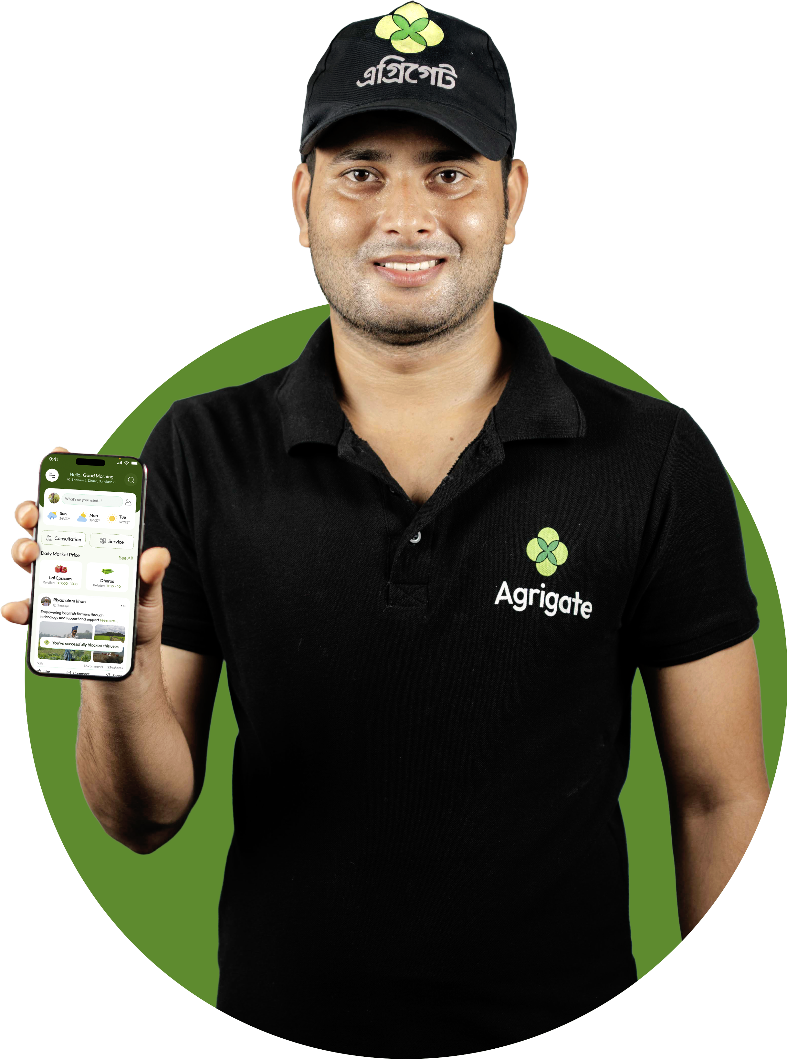 Farmer hand holding crops - Agrigate Network